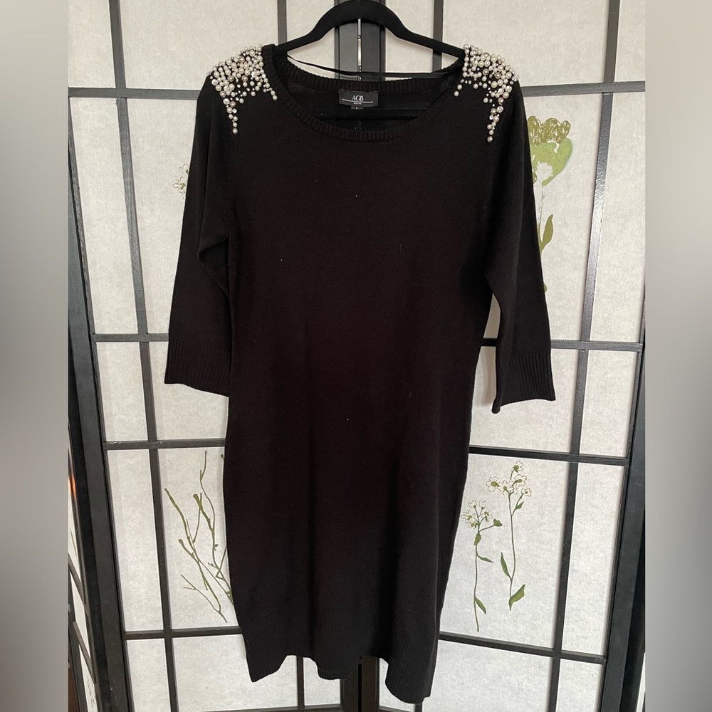 Black sweater dress